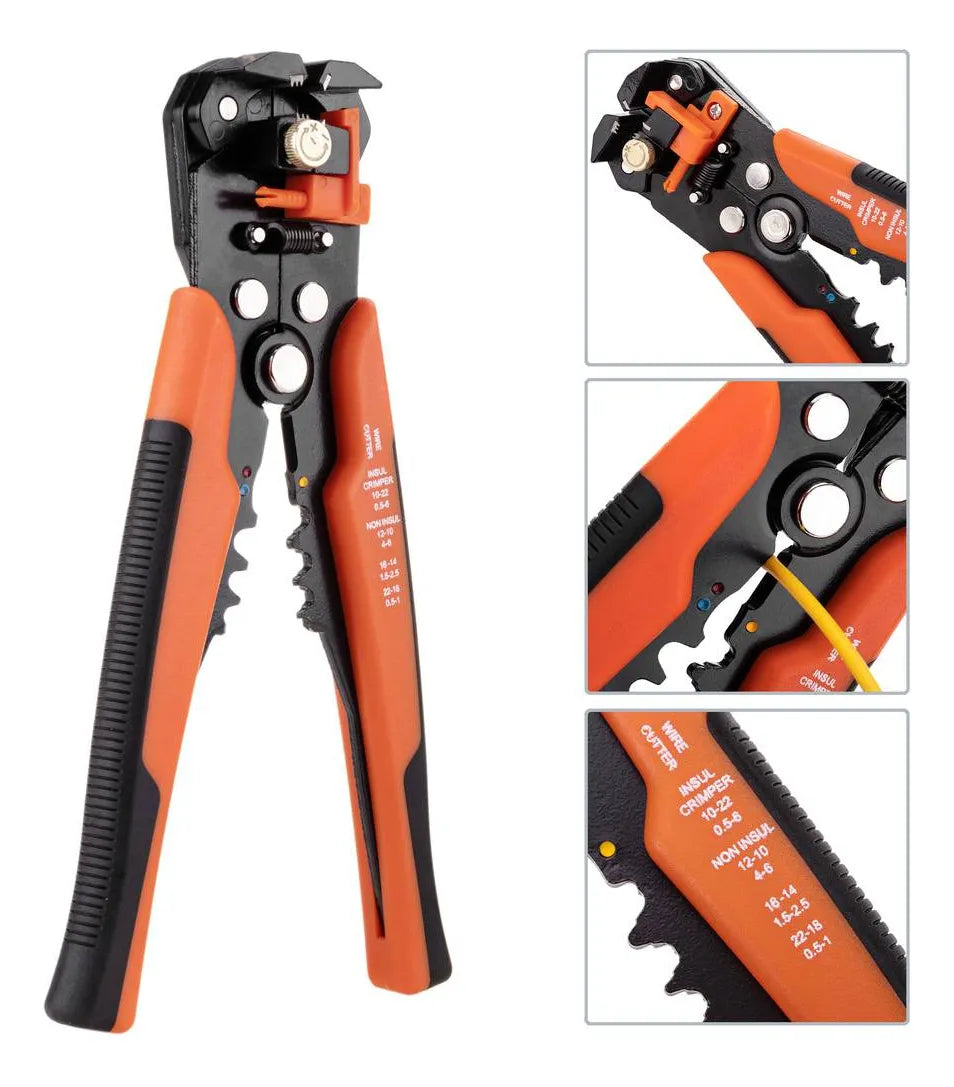 PINZA PELACABLE AUTOMATICA DE PRECISION FRONTAL CON CRIMPEADORA